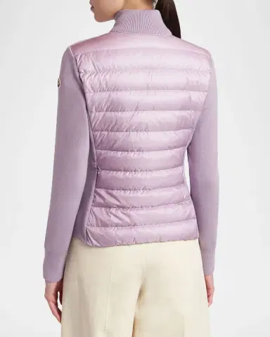 Moncler Padded Wool Zip-Up Cardigan | Thumbnail 3
