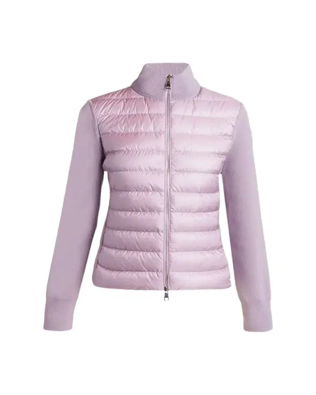 Moncler Padded Wool Zip-Up Cardigan