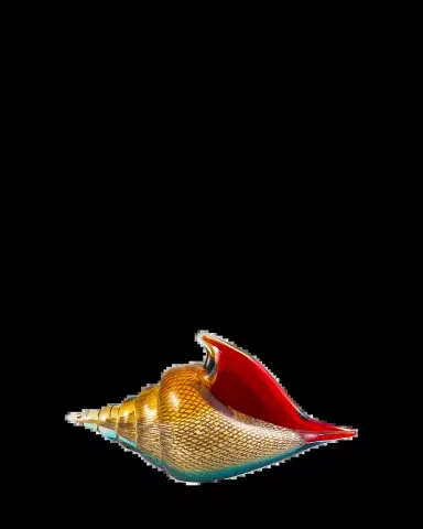 Dale Tiffany Oceanside Sea Shell Art Glass Sculpture | Thumbnail 2