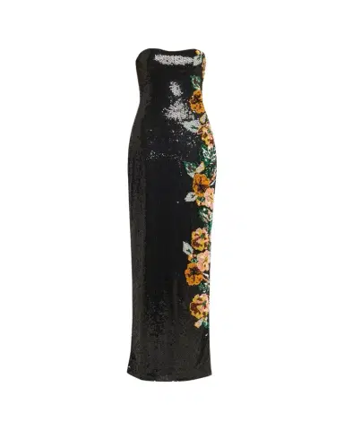 Atelier Prabal Gurung Shalom Strapless Floral Sequined Gown | Thumbnail 1 Atelier Prabal Gurung Shalom Strapless Floral Sequined Gown | Thumbnail 1