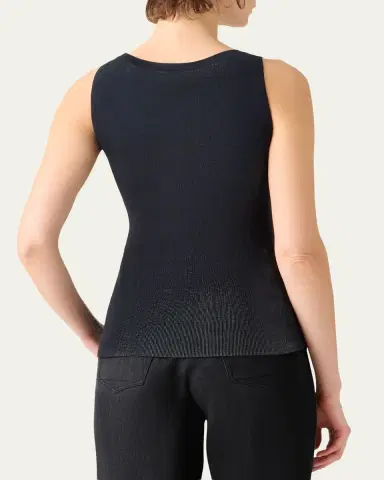 Akris Two-Tone Grid Knit Tank Top | Thumbnail 3