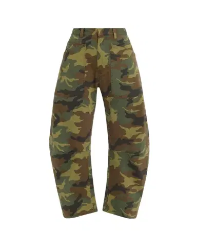 Nili Lotan Shon Camo-Print Barrel-Leg Ankle Pants | Thumbnail 1 Nili Lotan Shon Camo-Print Barrel-Leg Ankle Pants | Thumbnail 1
