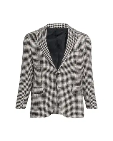 Kiton Men's Check Cashmere-Linen Sport Coat | Thumbnail 1
