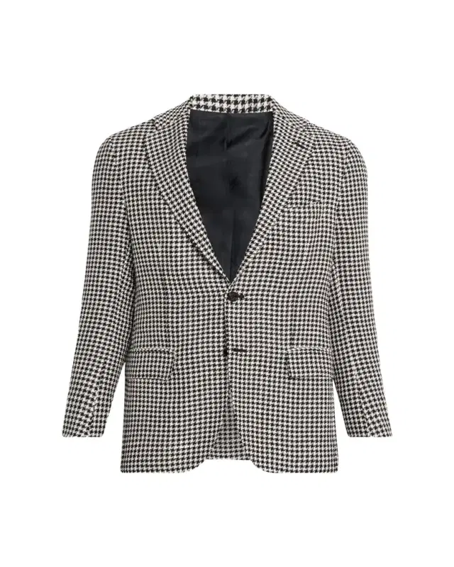Kiton Men's Check Cashmere-Linen Sport Coat
