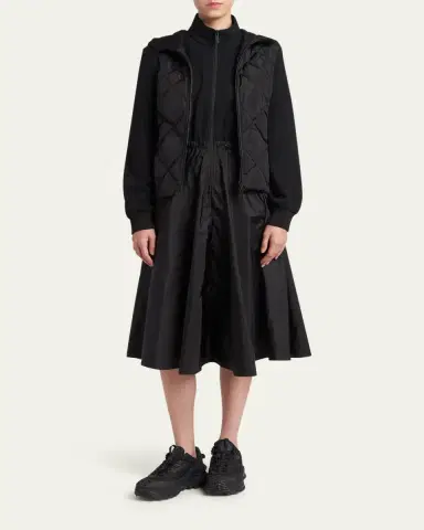 Moncler Cotton Fleece Padded Zip-Up Hoodie | Thumbnail 2