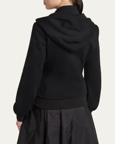 Moncler Cotton Fleece Padded Zip-Up Hoodie | Thumbnail 3