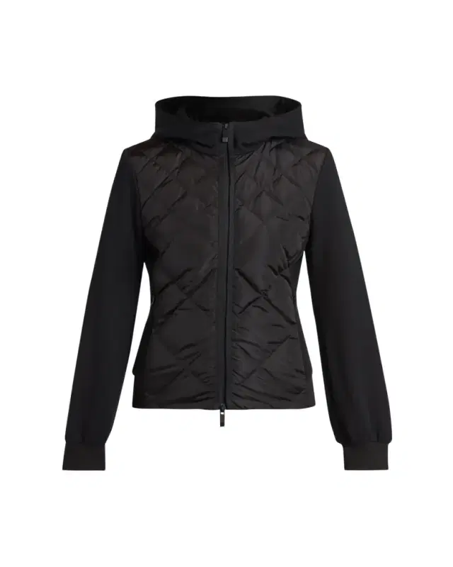 Cotton Fleece Padded Zip-Up Hoodie