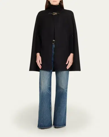 Nili Lotan Arianna Brushed Wool-Blend Cape | Thumbnail 2 Nili Lotan Arianna Brushed Wool-Blend Cape | Thumbnail 2
