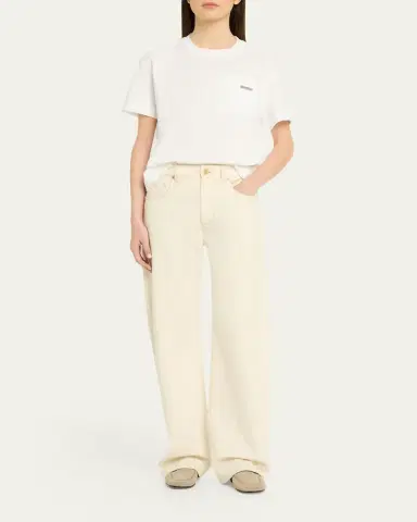 Brunello Cucinelli Cotton Jersey Short-Sleeve T-Shirt With Monili Tab Pocket | Thumbnail 2 Brunello Cucinelli Cotton Jersey Short-Sleeve T-Shirt With Monili Tab Pocket | Thumbnail 2