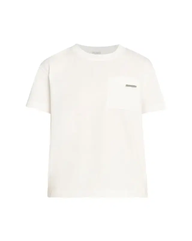 Brunello Cucinelli Cotton Jersey Short-Sleeve T-Shirt With Monili Tab Pocket