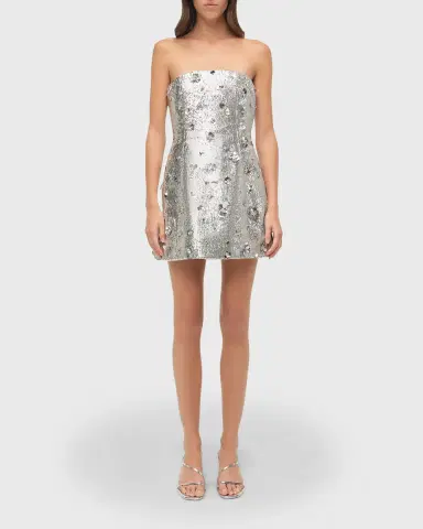 Simkhai Arta Strapless Sequin A-Line Mini Dress | Thumbnail 6 Simkhai Arta Strapless Sequin A-Line Mini Dress | Thumbnail 6