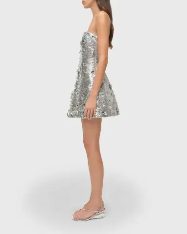 Simkhai Arta Strapless Sequin A-Line Mini Dress | Thumbnail 8 Simkhai Arta Strapless Sequin A-Line Mini Dress | Thumbnail 8
