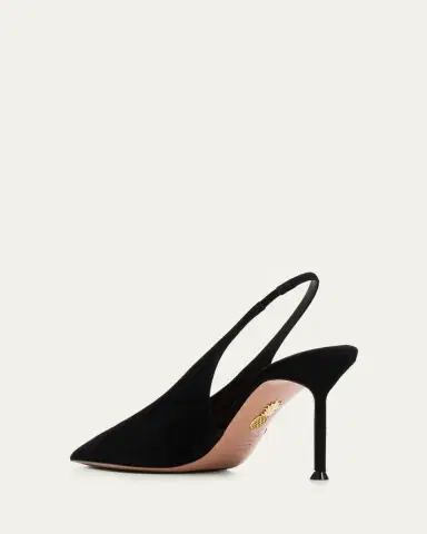 Aquazzura 85mm Voltaire Suede Slingback Pumps | Thumbnail 4 Aquazzura 85mm Voltaire Suede Slingback Pumps | Thumbnail 4