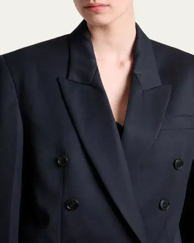 Victoria Beckham Double-Breasted Relaxed Blazer Jacket | Thumbnail 5 Victoria Beckham Double-Breasted Relaxed Blazer Jacket | Thumbnail 5