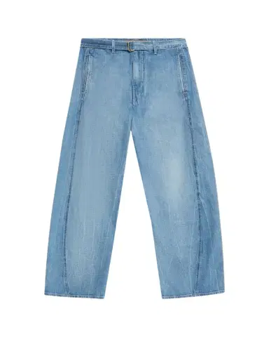 The Seven Continents Men's Barrel-Leg Cotton Denim Pants | Thumbnail 1 The Seven Continents Men's Barrel-Leg Cotton Denim Pants | Thumbnail 1