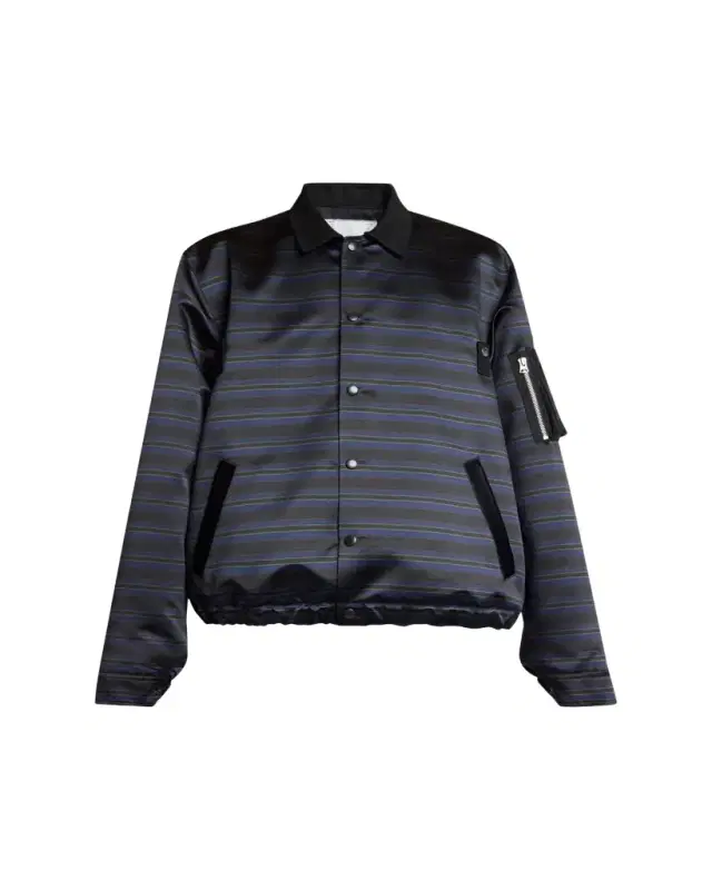 Men's Multi-Stripe Satin Blouson Jacket