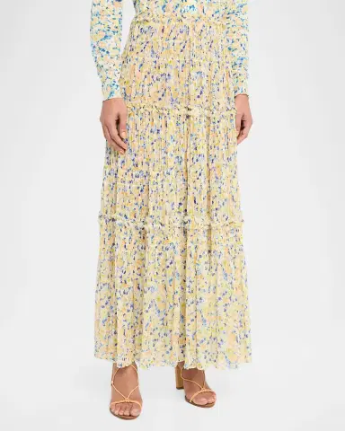 Ulla Johnson Virginie Floral Silk Chiffon Midi Skirt | Thumbnail 3 Ulla Johnson Virginie Floral Silk Chiffon Midi Skirt | Thumbnail 3