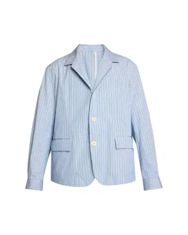 SACAI Men's Pinstripe Cotton Shirt-Style Blazer | Thumbnail 1