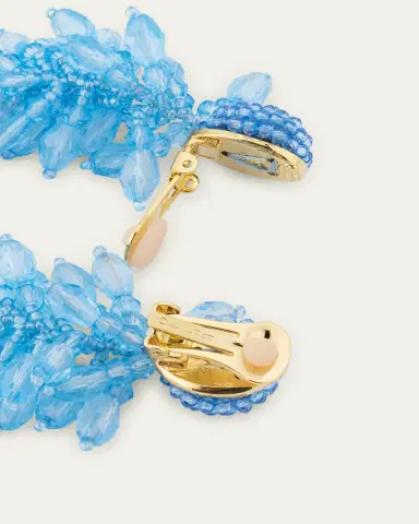 Oscar de la Renta Beaded Cascade Tassel Clip-On Earrings | Thumbnail 4 Oscar de la Renta Beaded Cascade Tassel Clip-On Earrings | Thumbnail 4