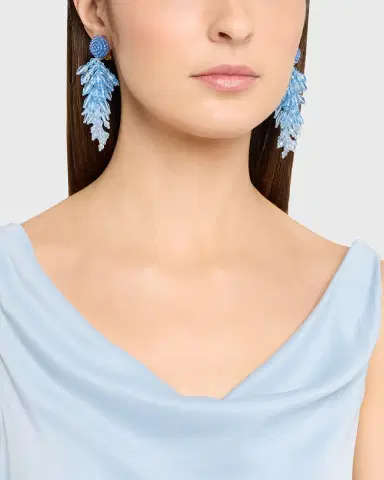 Oscar de la Renta Beaded Cascade Tassel Clip-On Earrings | Thumbnail 7 Oscar de la Renta Beaded Cascade Tassel Clip-On Earrings | Thumbnail 7