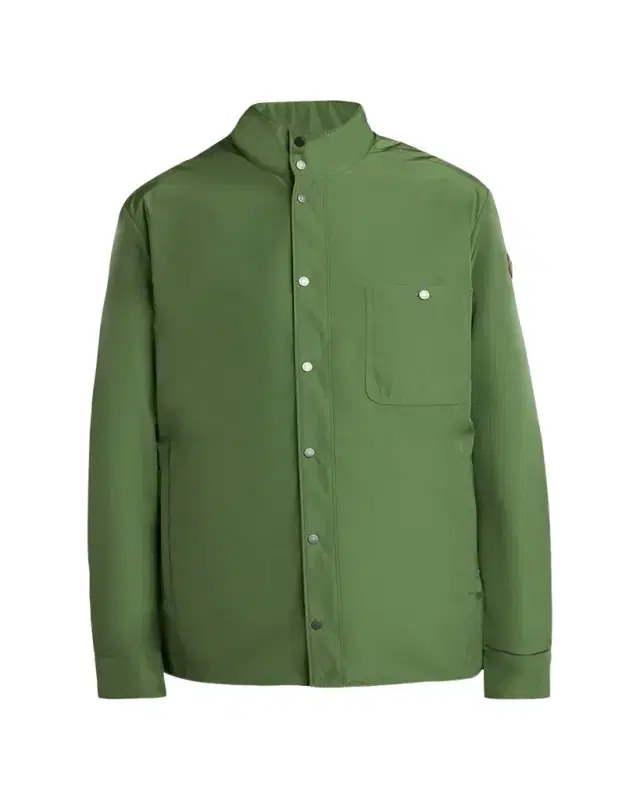 Men's Lascax Polyester Shirt Jacket with Leather Logo