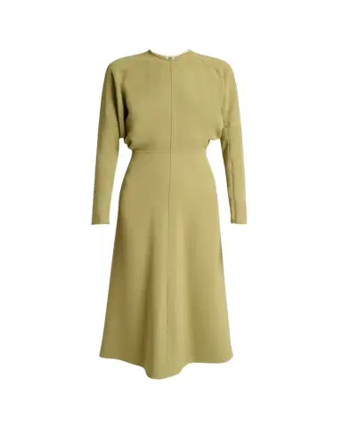 Victoria Beckham Dolman Long-Sleeve Cady Midi Dress | Thumbnail 1