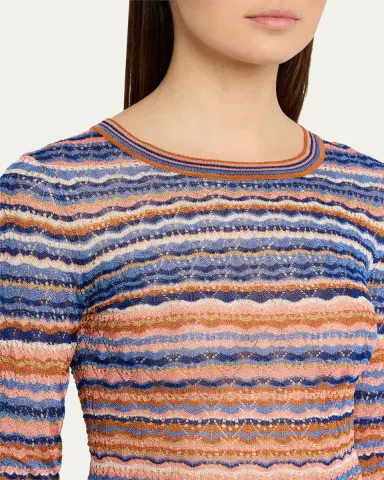 Ulla Johnson Lunaire Stripe Pointelle Knit Top | Thumbnail 5