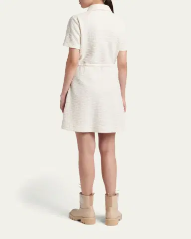 Moncler Bouclé Short-Sleeve Mini Dress | Thumbnail 3