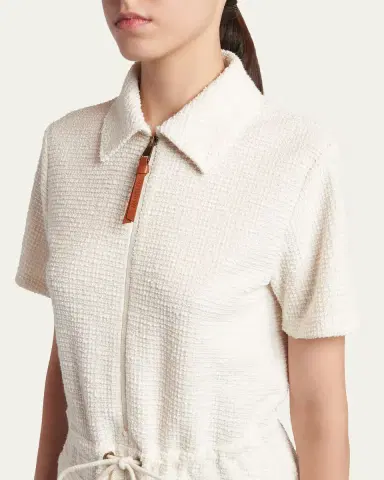 Moncler Bouclé Short-Sleeve Mini Dress | Thumbnail 5