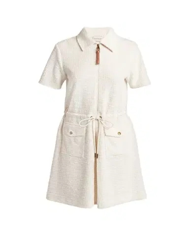 Moncler Bouclé Short-Sleeve Mini Dress | Thumbnail 1