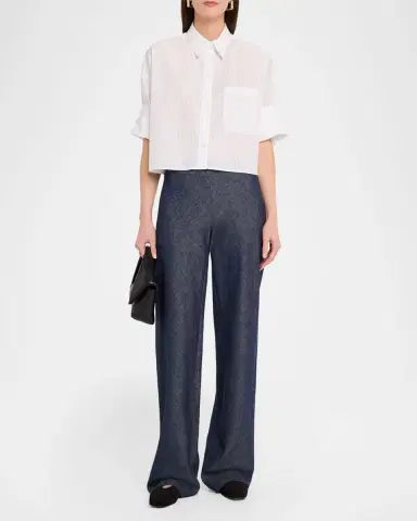 TWP Next Ex Striped Cropped Shirt | Thumbnail 6 TWP Next Ex Striped Cropped Shirt | Thumbnail 6