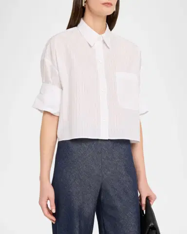 TWP Next Ex Striped Cropped Shirt | Thumbnail 8 TWP Next Ex Striped Cropped Shirt | Thumbnail 8