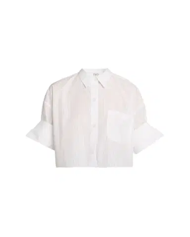 TWP Next Ex Striped Cropped Shirt | Thumbnail 1 TWP Next Ex Striped Cropped Shirt | Thumbnail 1