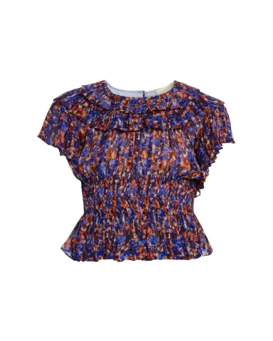 Ulla Johnson Athene Printed Silk Chiffon Top | Thumbnail 1 Ulla Johnson Athene Printed Silk Chiffon Top | Thumbnail 1