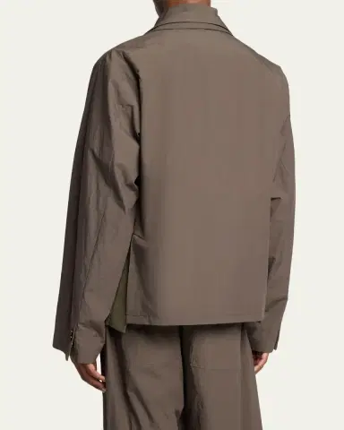 sacai Men's Cotton Layered Shirt Jacket | Thumbnail 3