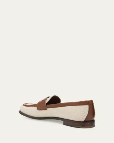 Church's Heswall 2 Leather-Trimmed Canvas Penny Loafers | Thumbnail 4 Church's Heswall 2 Leather-Trimmed Canvas Penny Loafers | Thumbnail 4