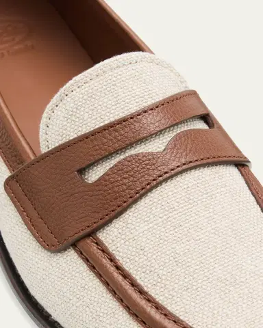 Church's Heswall 2 Leather-Trimmed Canvas Penny Loafers | Thumbnail 5 Church's Heswall 2 Leather-Trimmed Canvas Penny Loafers | Thumbnail 5