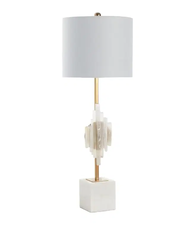 Selenite Buffet Lamp