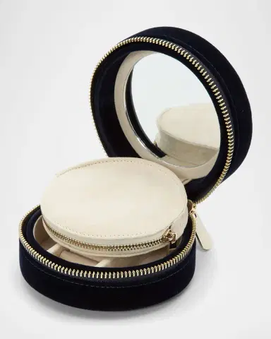 Wolf Zoe Round Travel Jewelry Case | Thumbnail 2 Wolf Zoe Round Travel Jewelry Case | Thumbnail 2