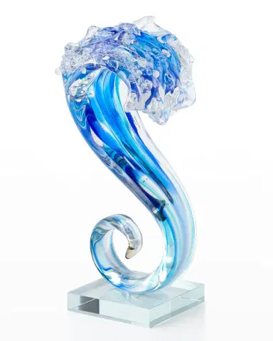 Dale Tiffany Art Glass Small Wave Glass Sculpture | Thumbnail 1 Dale Tiffany Art Glass Small Wave Glass Sculpture | Thumbnail 1