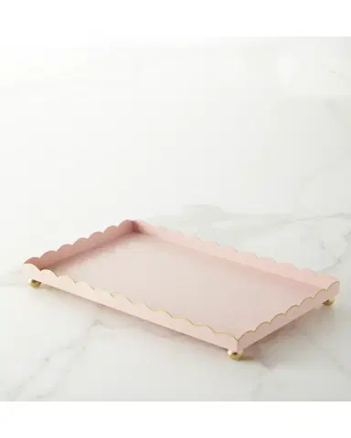 Old World Design Eloise Rectangular White & Gold Tray | Thumbnail 2