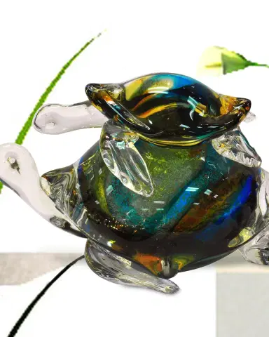 Dale Tiffany Colorful Sea Turtle Figurine | Thumbnail 1 Dale Tiffany Colorful Sea Turtle Figurine | Thumbnail 1