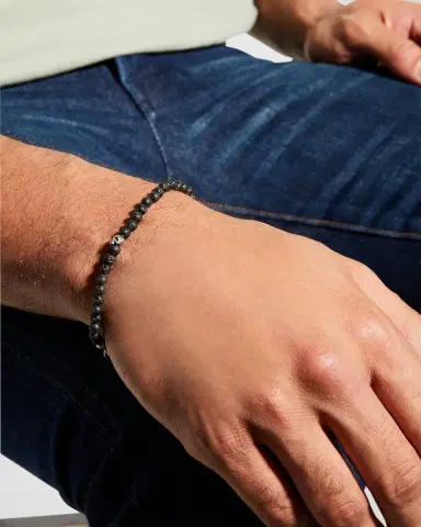 John Varvatos Men 's Skull Beaded Bracelet | Thumbnail 2