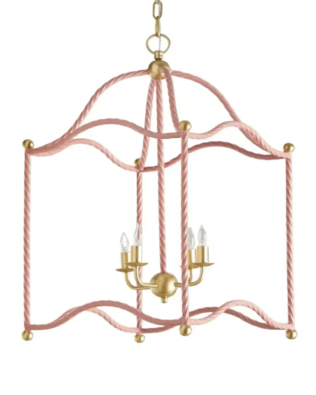 Old World Design Blush and Gold Maggie Lantern