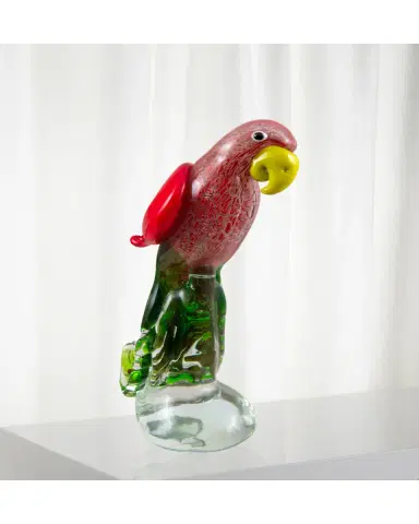 Dale Tiffany Zuma Art Glass Parrot Sculpture - 5.5" x 3.5" x 11" | Thumbnail 2 Dale Tiffany Zuma Art Glass Parrot Sculpture - 5.5" x 3.5" x 11" | Thumbnail 2