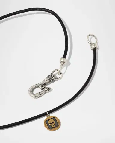 John Varvatos Men 's Raven Tri-Color Feathers Pendant Necklace | Thumbnail 4