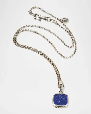 John Varvatos Men 's Artisan Lapis Pendant Necklace, 24"L | Thumbnail 3 John Varvatos Men 's Artisan Lapis Pendant Necklace, 24"L | Thumbnail 3