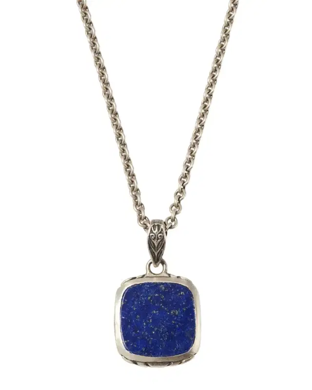 Men 's Artisan Lapis Pendant Necklace, 24"L