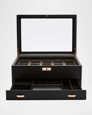 Wolf Axis 10-Piece Watch Box with Drawer | Thumbnail 2 Wolf Axis 10-Piece Watch Box with Drawer | Thumbnail 2