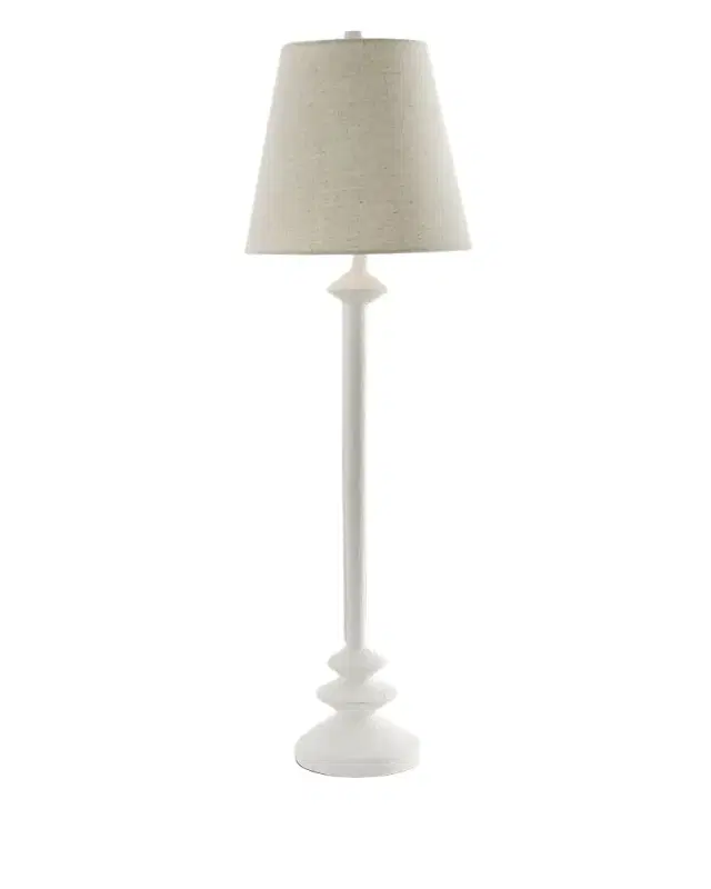 Leia White Gesso Buffet Lamp